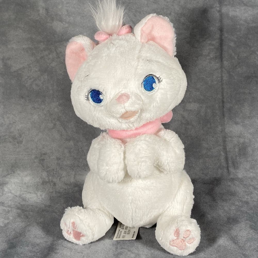 Disney Parks Baby Marie Stuffed Animal Plushie Kitten White Cat Aristocats